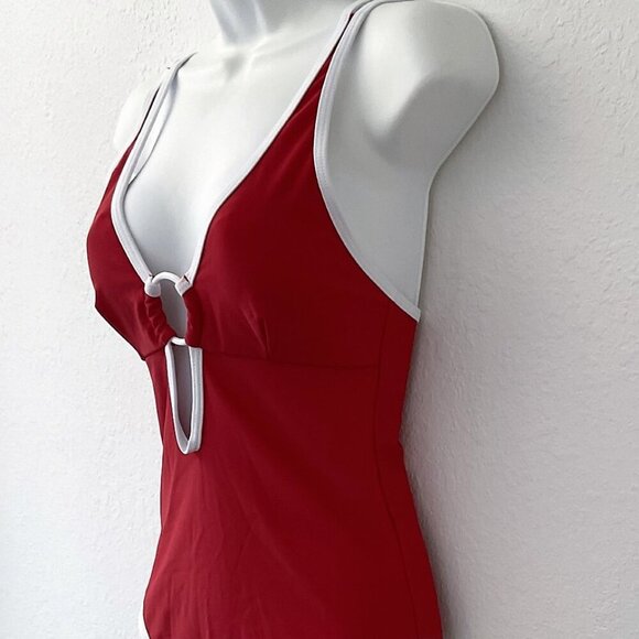 NEW CENTER RING PLUNGE MONOKINI ONE PIECE SWIMSUIT - Picture 5 of 10